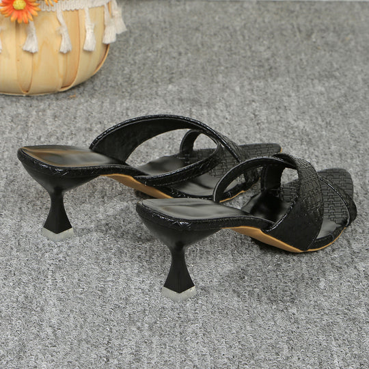 Damen Slingback Sandalen mit niedrigem Absatz EB