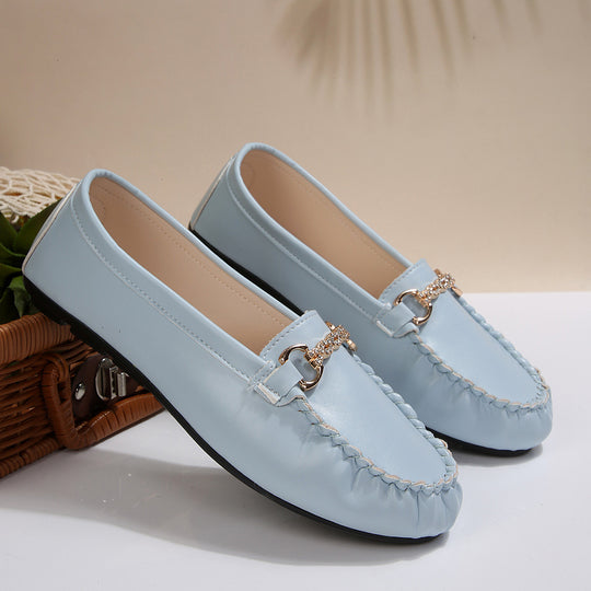 Damen Mokassins mit dekorativem Schmuckdetail EB