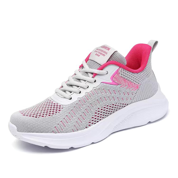 Damen Atmungsaktive Freizeitschuhe mit flexiblem Obermaterial und stoßdämpfender Sohle EB