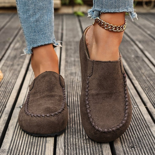 Damen Bequeme Clogs aus hochwertigem Wildleder EB