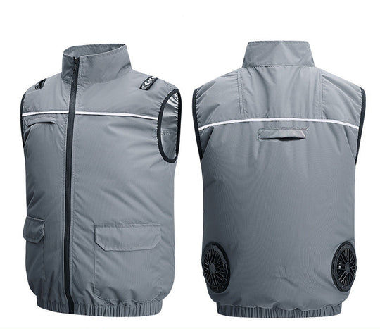 Unisex nan leichte kühlende Arbeitsweste mit integrierten Ventilatoren und externem Akku EB