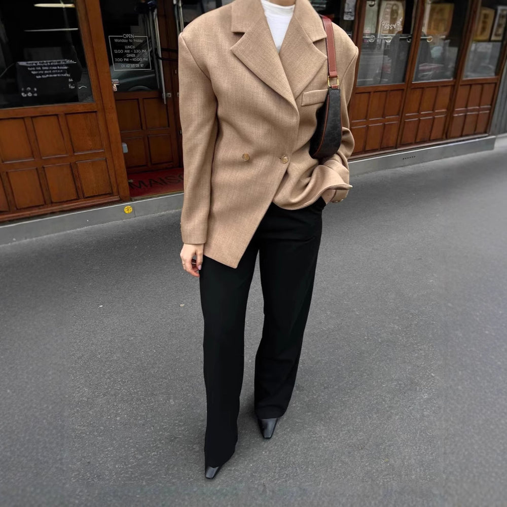 Damen Eleganter Zweireiher Blazer im modernen Schnitt EB