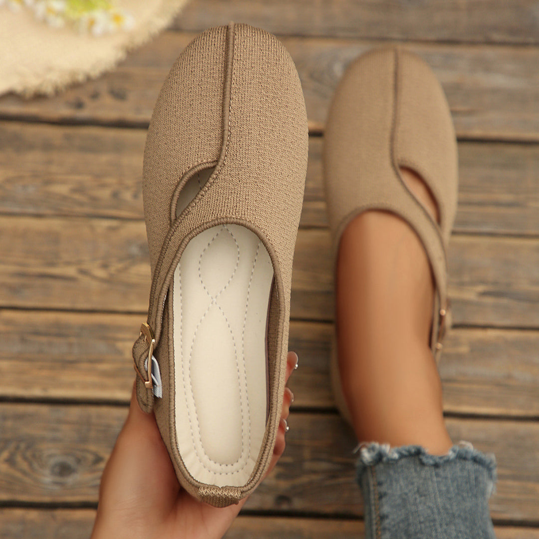 Damen Elegante Slipper mit verstellbarem Riemen und modischem Design EB