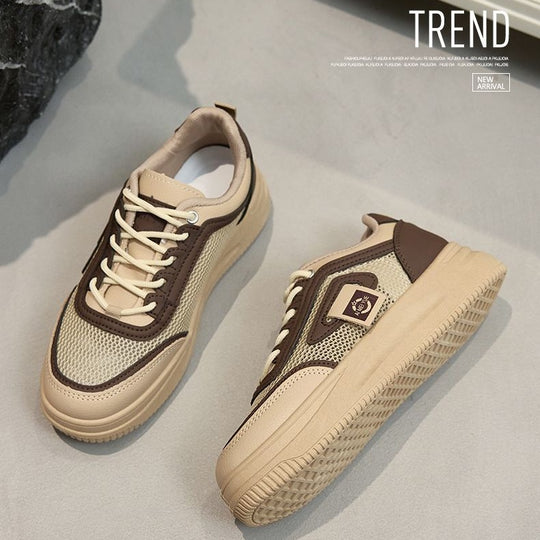 Damen trendige Sneakers mit atmungsaktivem Obermaterial und sportlichem Design EB