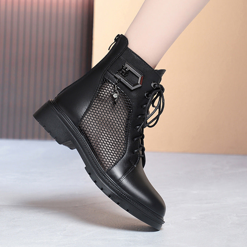 Damen Stiefeletten mit luftiger Netzstruktur und trendigem Design EB