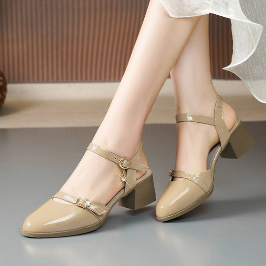 Damen Elegante Slingpumps mit modischem Riemen und bequemer Sohle EB