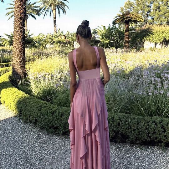 Damen Maxi-Kleid im Vintage-Stil EB