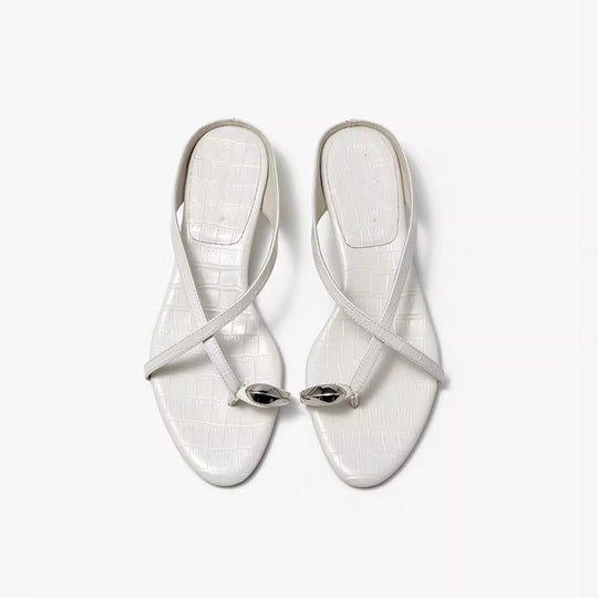 Damen Elegante Riemensandalen mit modischem Kettenakzent EB
