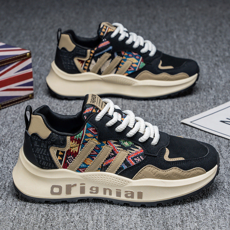 Damen Modische Sneakers mit einzigartigem Ethno-Muster und dämpfendem Sohlenprofil EB
