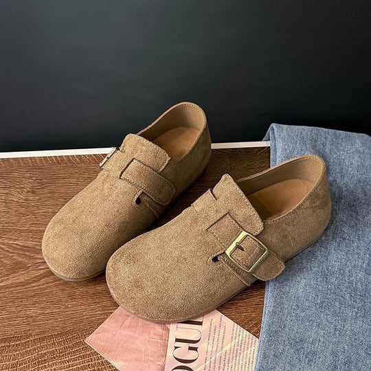Damen Komfortable Slipper aus hochwertigem Wildleder EB