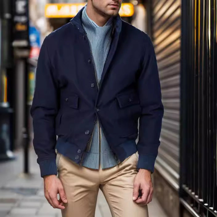 Herren modische Utility-Jacke mit praktischen Taschen EB 1760428331