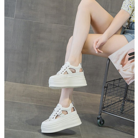 Damen Sneaker mit modischem Spitzen-Design und bequemer Sohle EB