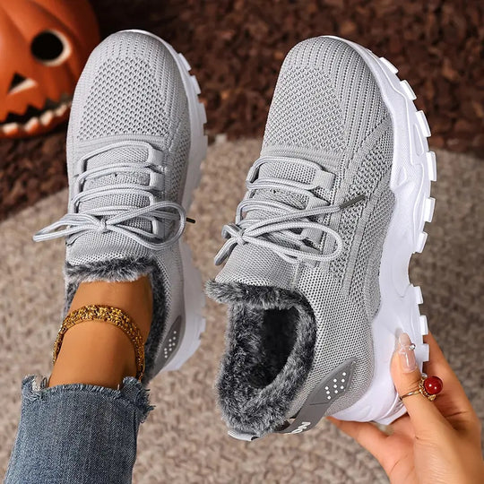Damen Kuschelige Sneaker mit Fleece-Futter EB