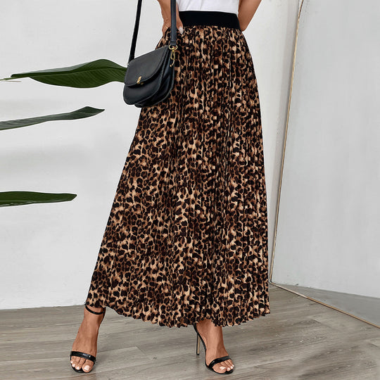 Damen Maxirock mit Leopardenmuster EB