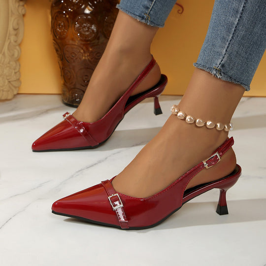 Damen Slingback-Pumps mit elegantem Metallic-Detail EB
