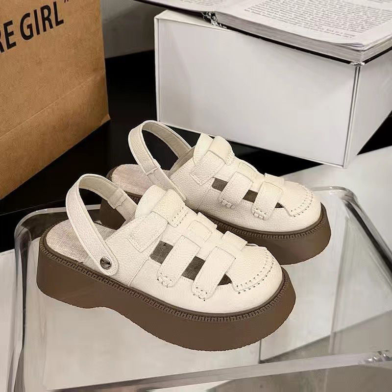 Damen Plateau-Sandalen mit modischem Riemendesign und ergonomischer Sohle EB