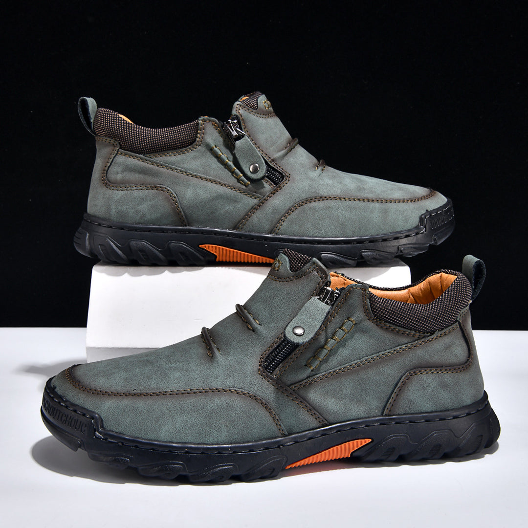 Herren Bequeme und elegante Stiefeletten mit Reißverschluss EB
