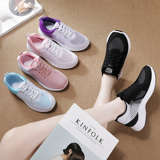 Damen Leichte und atmungsaktive Laufschuhe mit innovativem Strickdesign EB