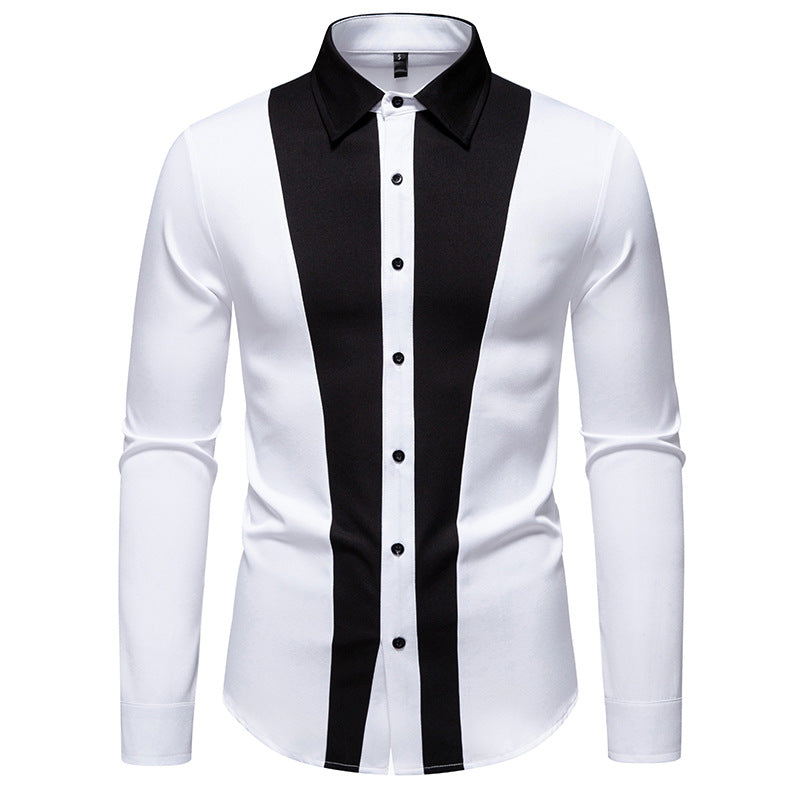 Herren Elegantes Hemd mit farbigen Kontrasteinsätzen EB
