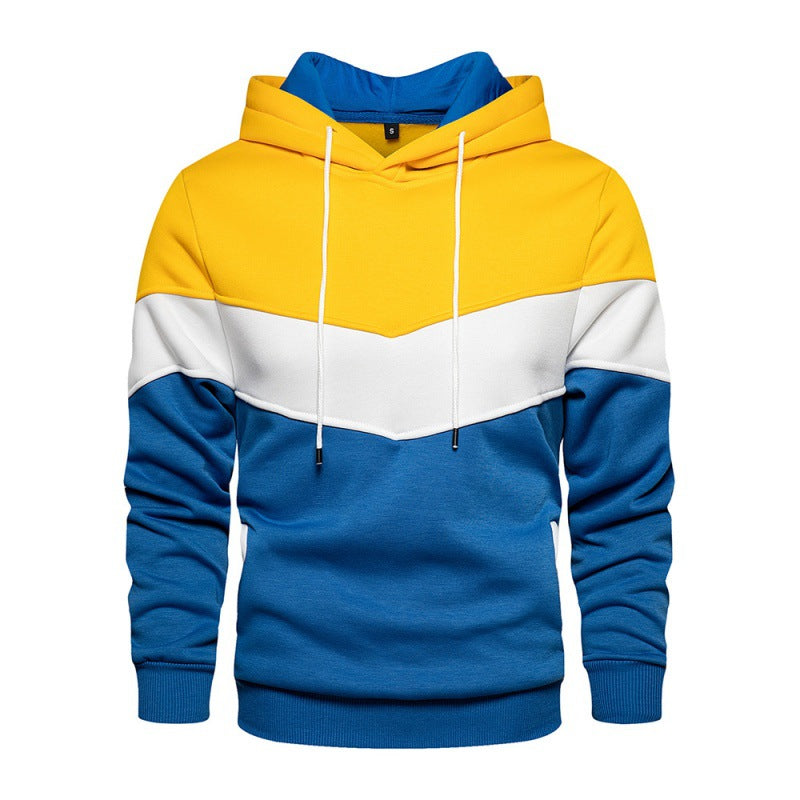 Herren Kapuzenpullover mit kontrastierenden Farbblöcken und weichem Innenfutter EB