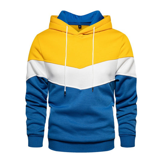 Herren Kapuzenpullover mit kontrastierenden Farbblöcken und weichem Innenfutter EB