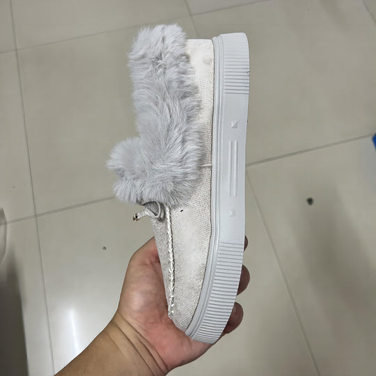 Damen Sneakers mit kuscheligem Fellkragen EB