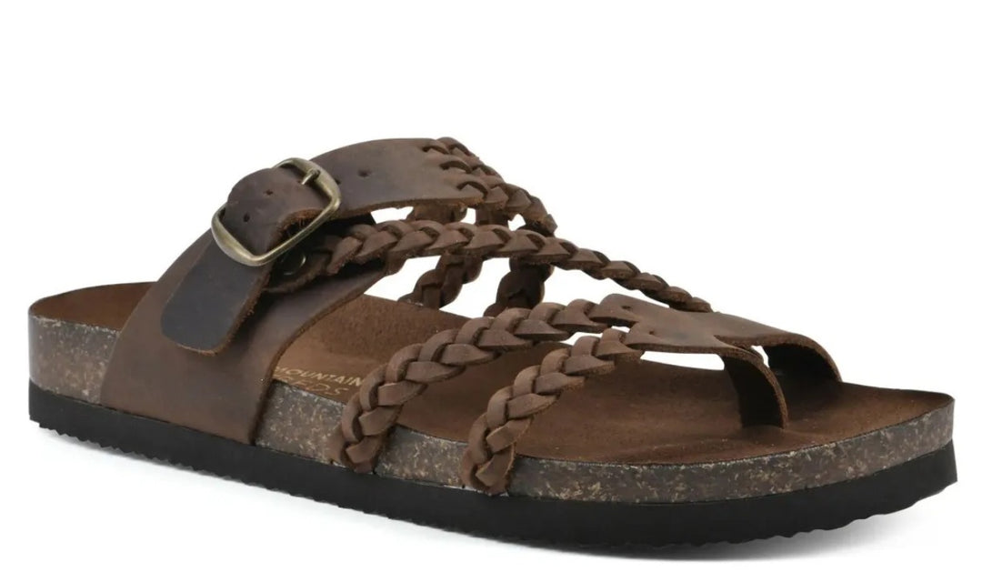 Damen Riemchen-Sandalen mit geflochtenem Design und verstellbarem Riemen EB