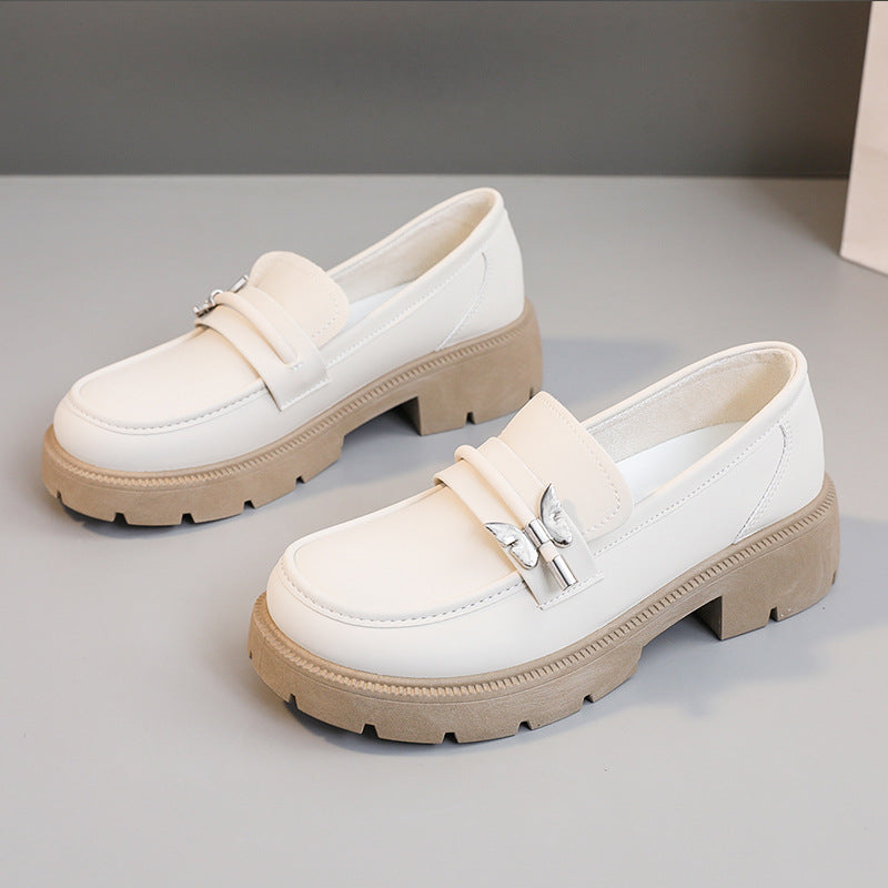 Damen modische Chunky Loafers mit robustem Profil und eleganten Applikationen EB