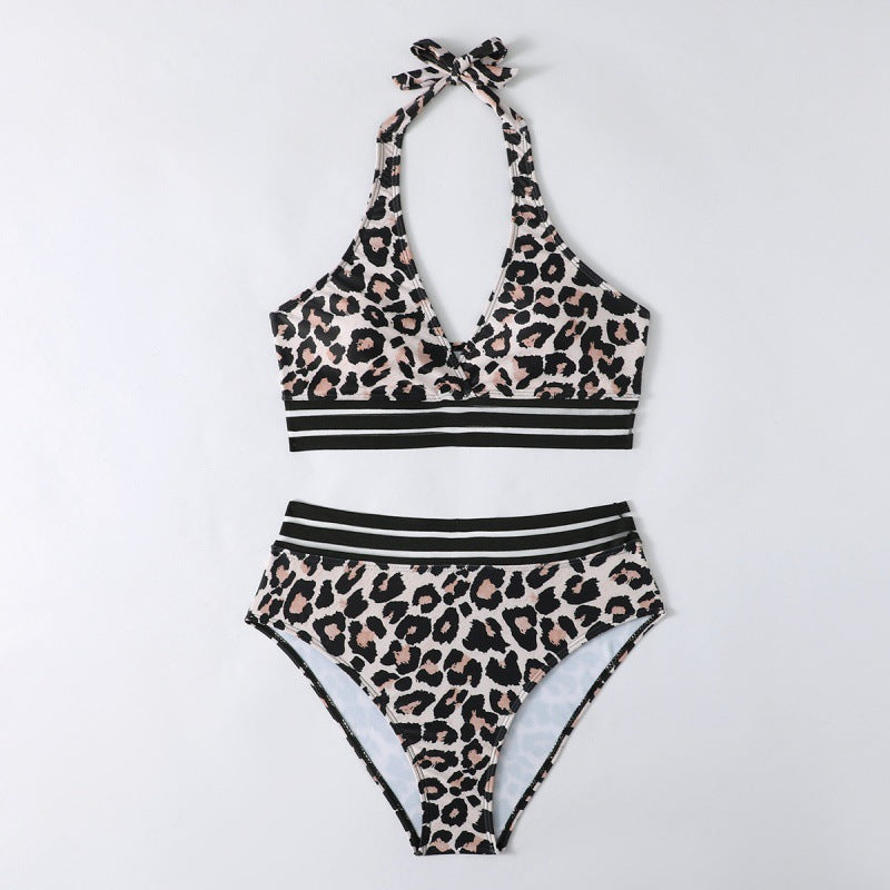 Damen Triangel-Bikini-Set mit sportlichem Streifenmuster EB
