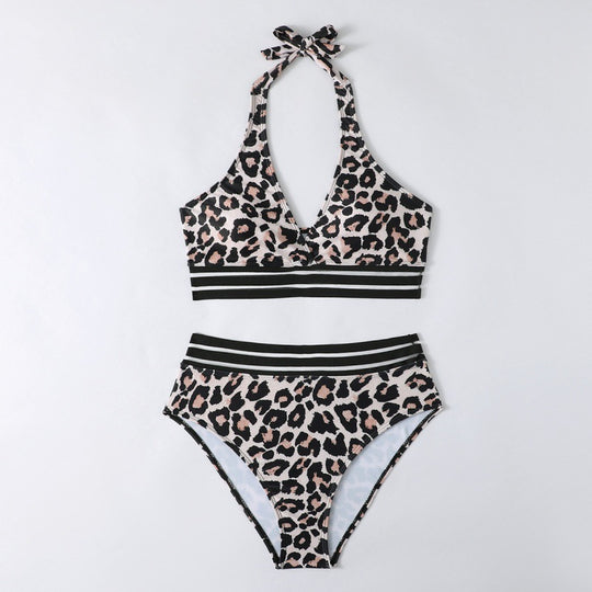 Damen Triangel-Bikini-Set mit sportlichem Streifenmuster EB
