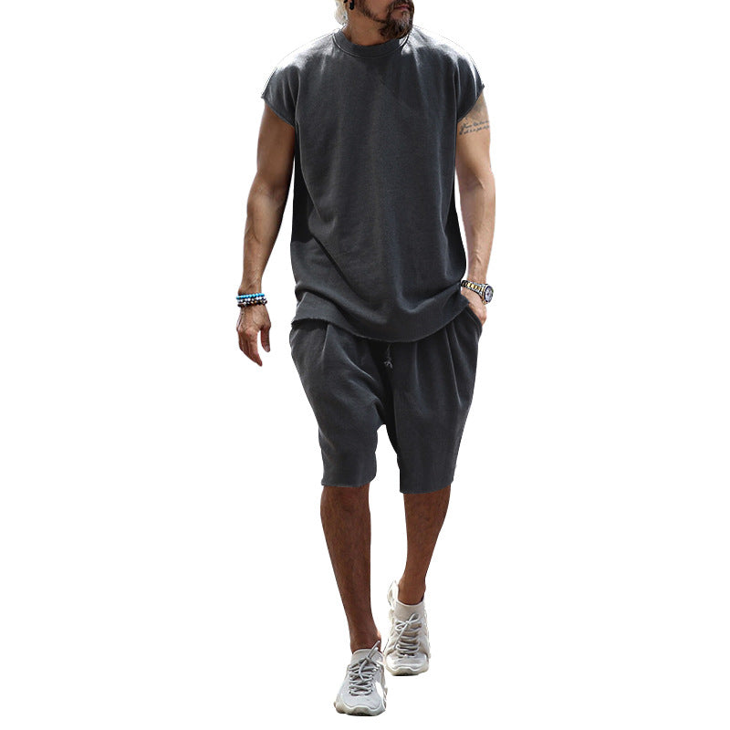 Herren lässiges Freizeit-Set aus hochwertigem Baumwollmix mit Oversize-Schnitt EB