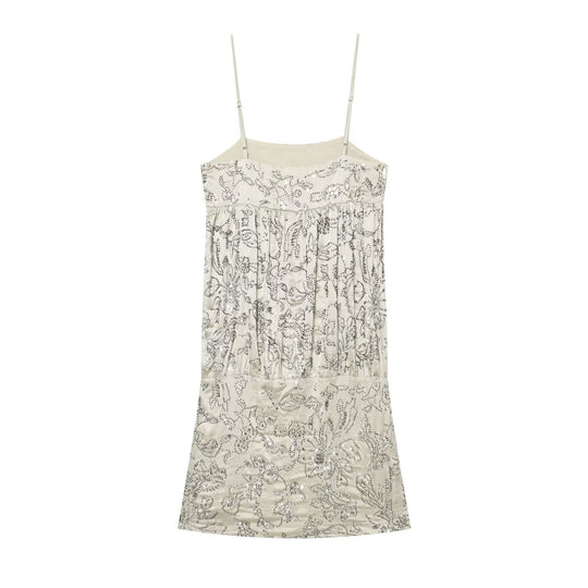Damen Spaghettiträgerkleid mit verspieltem floralem Design und lockerer Passform EB