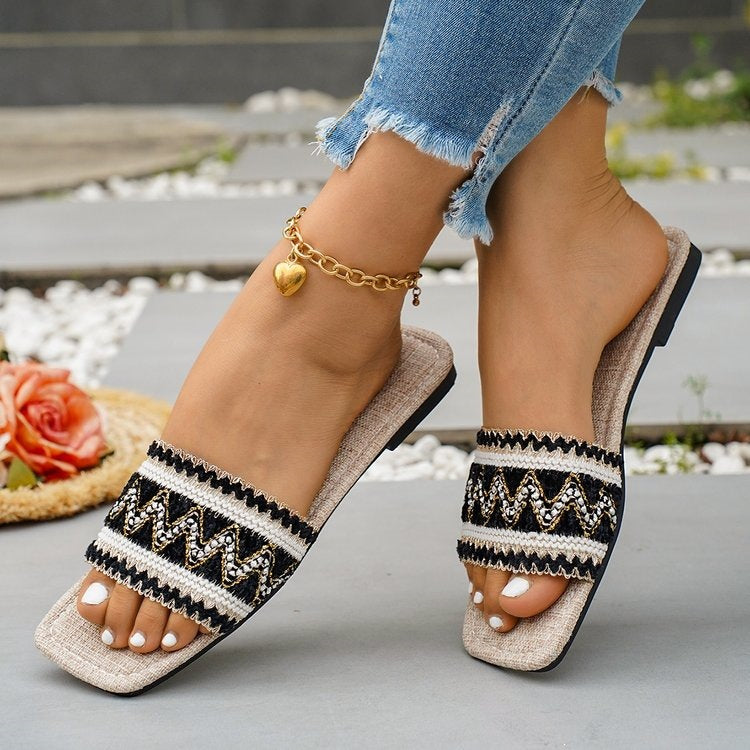 Damen Komfortable und stilvolle Sommer-Slipper EB