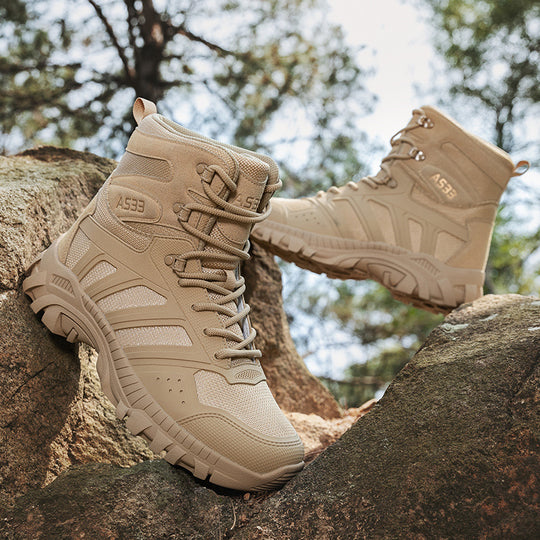 Damen Hohe Outdoor Wanderschuhe mit rutschfester Sohle und atmungsaktiver Membran EB