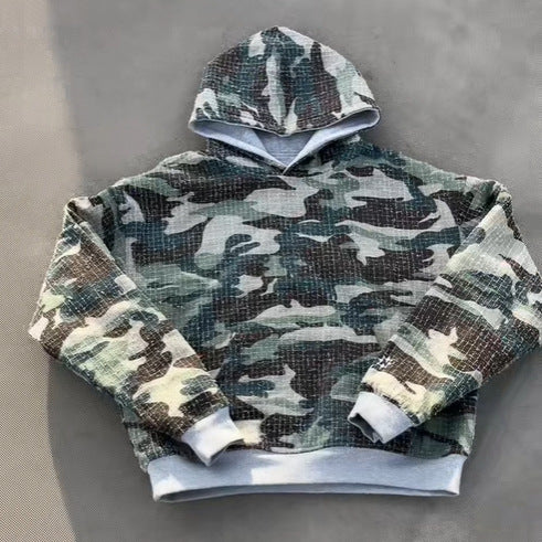 Damen Kapuzenpullover mit modernen Camouflage-Innenfutter EB