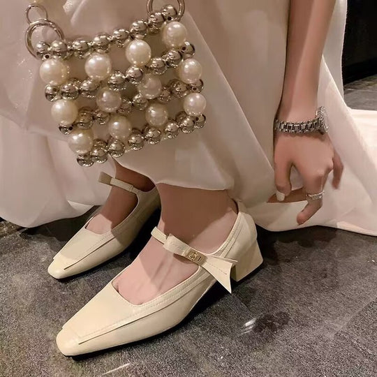 Damen elegante Slingpumps mit modischem Riemchen und komfortablem Blockabsatz EB