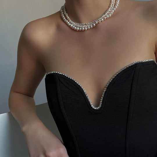 Damen Bustier-Oberteil mit herzförmigem Ausschnitt und elegantem Glamour EB