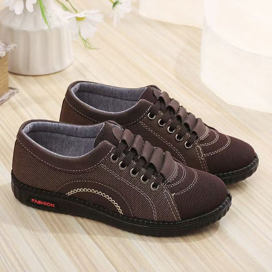 Damen modische Freizeit-Sneaker mit elastischen Schnürsenkeln EB
