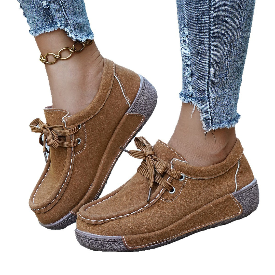 Damen komfortable Sneaker mit weichem Obermaterial und rutschfester Sohle EB