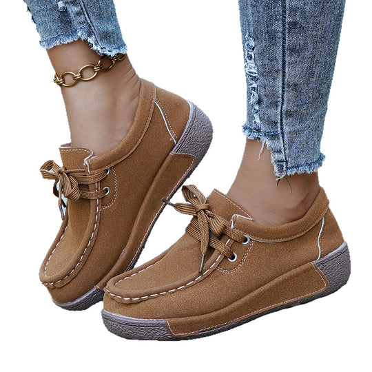 Damen komfortable Sneaker mit weichem Obermaterial und rutschfester Sohle EB