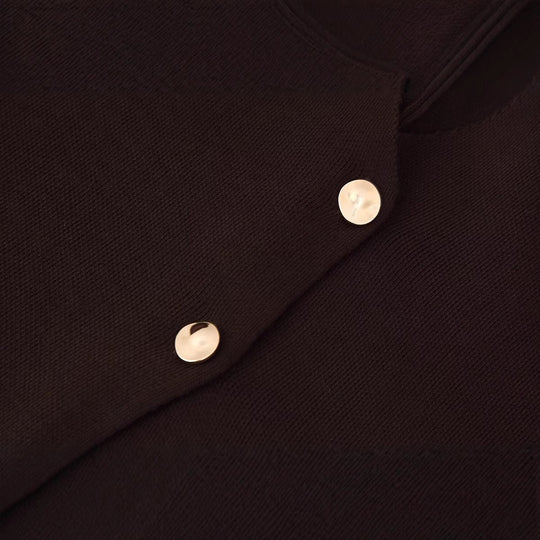 Damen V-Ausschnitt Strickjacke mit dekorativen Knöpfen EB