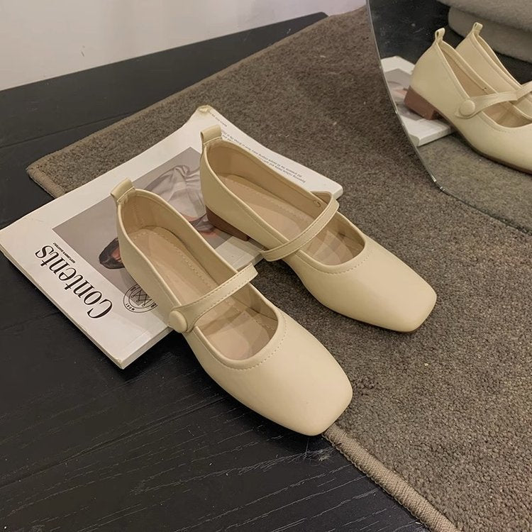 Damen Ballerinas mit elegantem Riemchen und hochwertiger Oberflächenstruktur EB