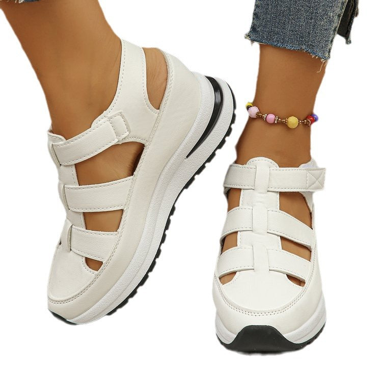 Damen Wedge-Sandalen mit ergonomischer Sohle und verstellbaren Riemen EB