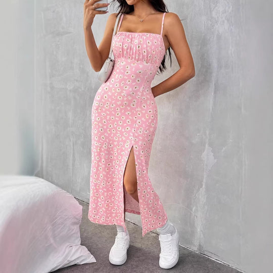 Damen Maxikleid mit Blumenmuster EB