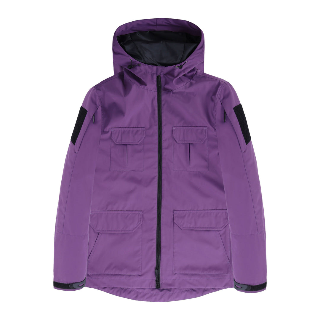 Men's  technical hooded field jacket with multi-flap utility pockets EB