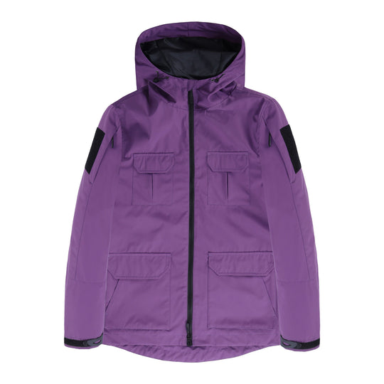 Men's  technical hooded field jacket with multi-flap utility pockets EB