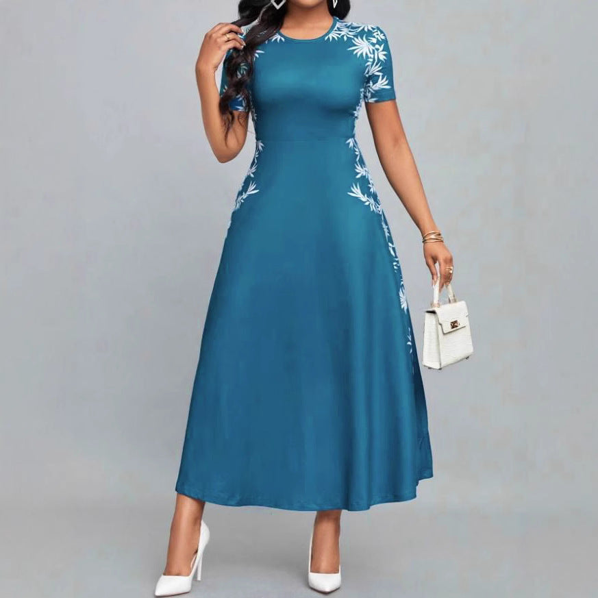 Damen Strandkleid mit floralem Design und fließendem Schnitt EB