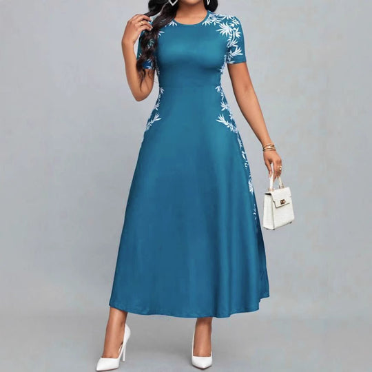 Damen Strandkleid mit floralem Design und fließendem Schnitt EB