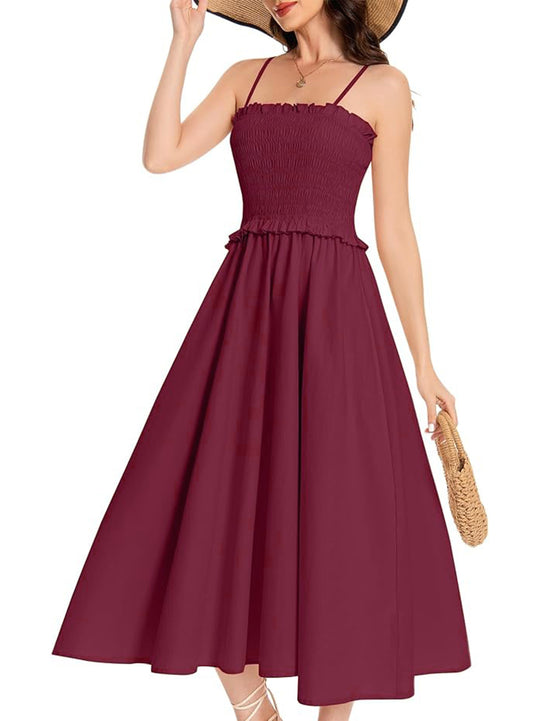 Damen Maxikleid mit schmeichelhaftem Taillendesign EB
