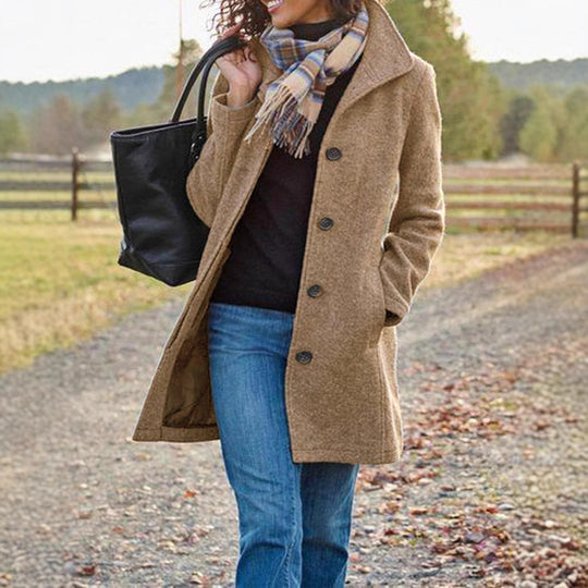 Damen eleganter Wollmantel EB